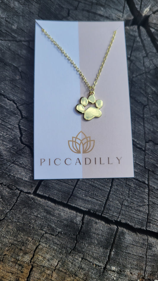 Piccadilly Pendants - Paw Print Necklace