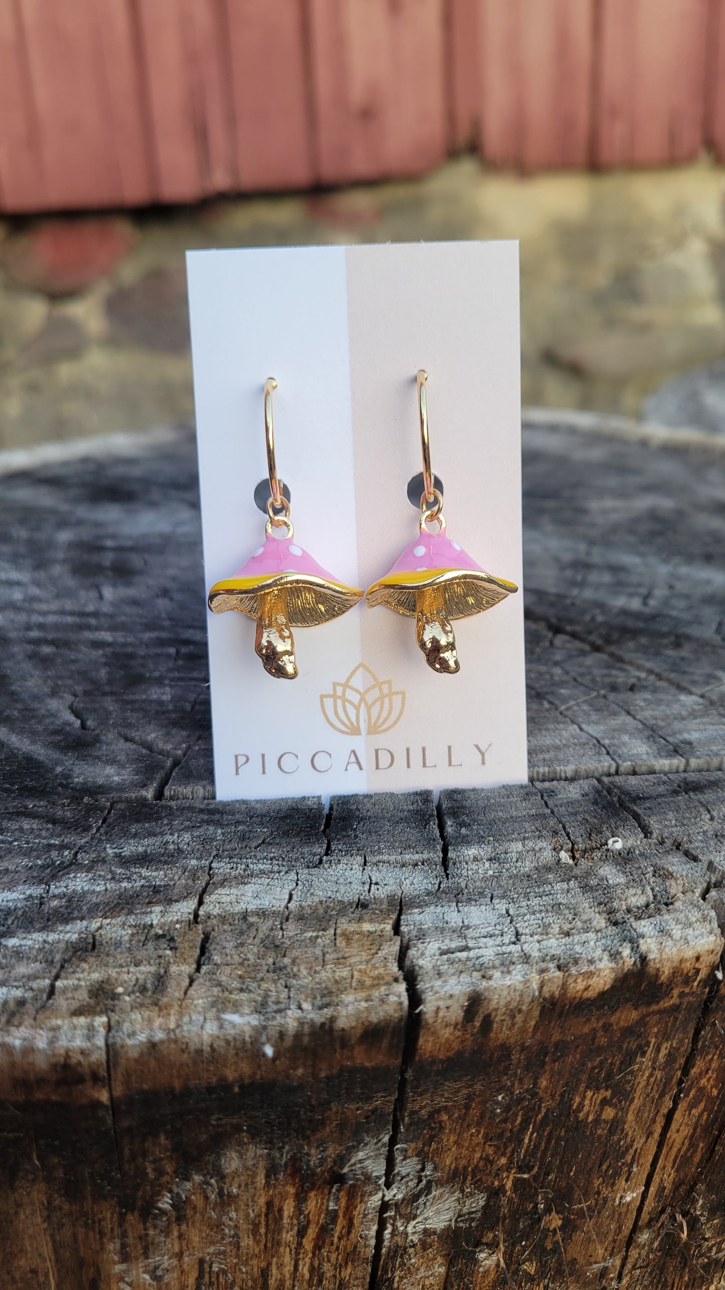 Piccadilly Pendants - Mushroom Statement Earrings