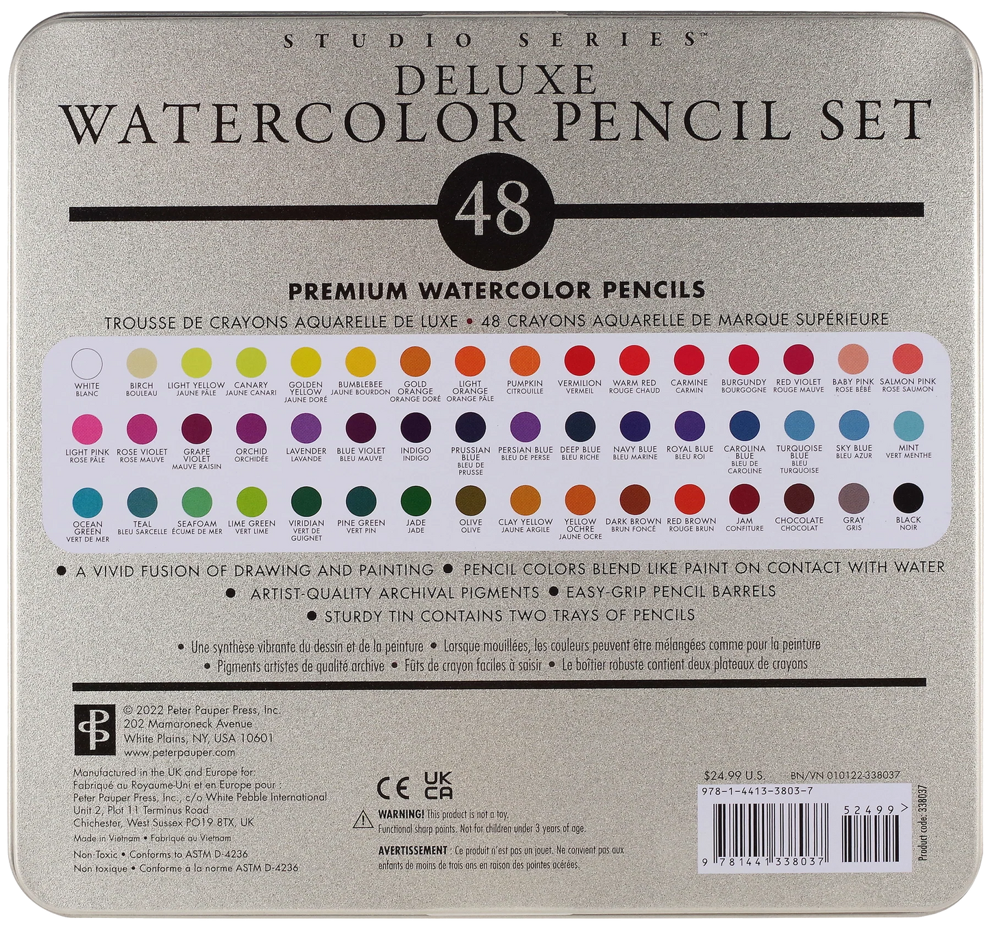Peter Pauper Press - Studio Series Watercolor Pencil Set