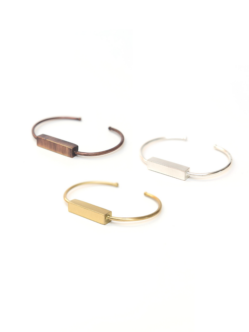 Fair Anita: Bar Brushed Metal Cuff