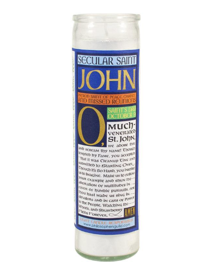 John Lennon Secular Saint Candle