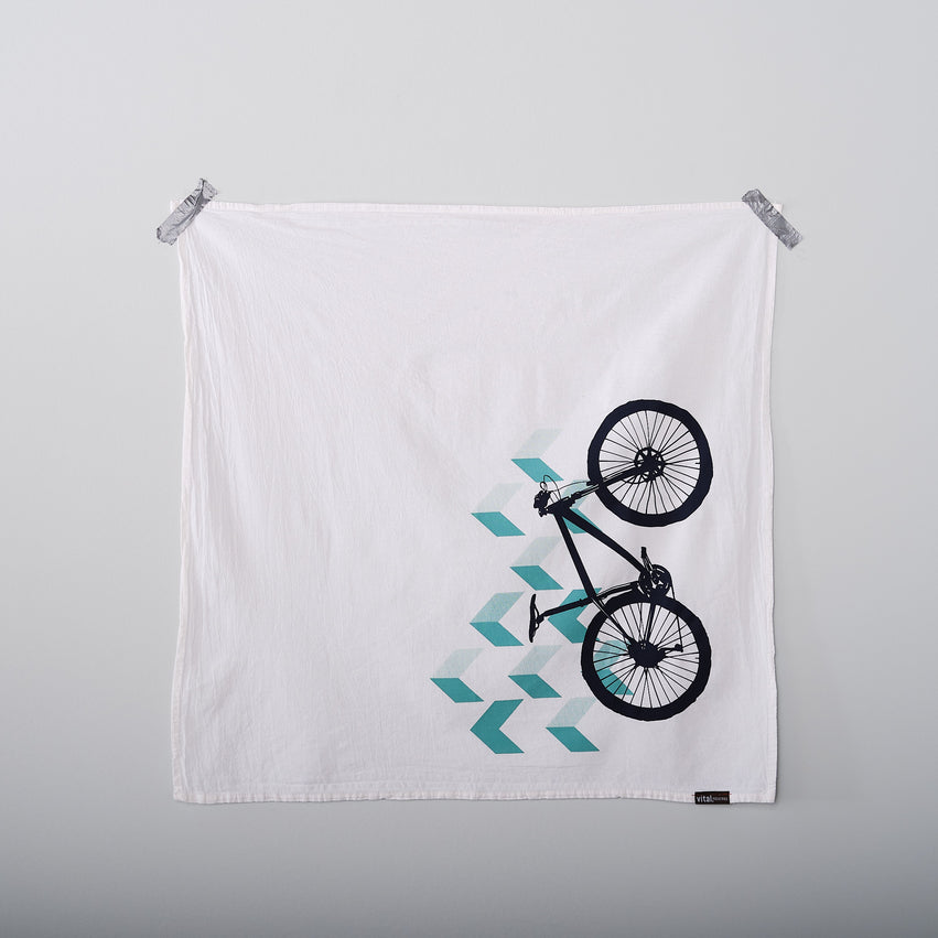 Vital Industries - Mountain Bike Chevron Tea Towel