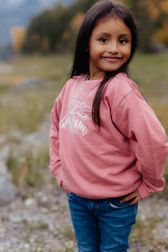 Made of Mountains - Kids' Sunrise Bear Long Sleeve
