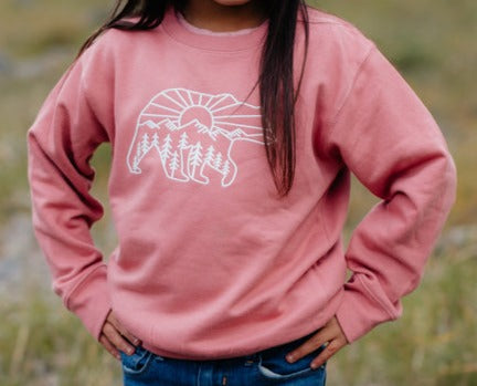 Made of Mountains - Kids' Sunrise Bear Long Sleeve