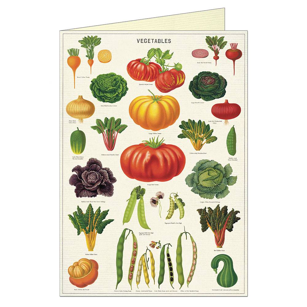 Vegtable Garden Greeting Card and Envelope