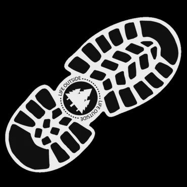 Life Outside Sticker Company - Hiking Boot Print Sticker