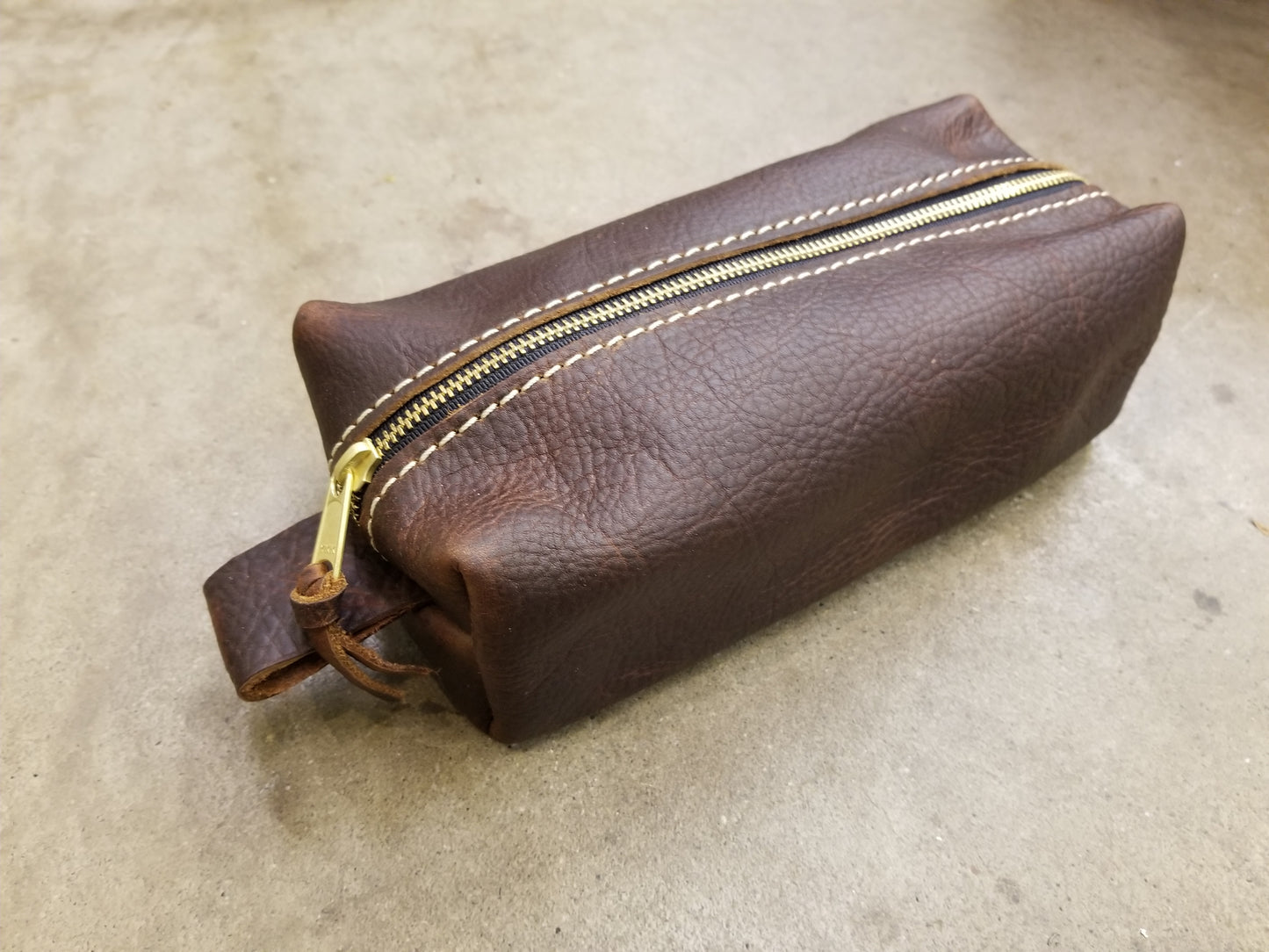 Unlined Leather Shave Bag Lifetime Leather