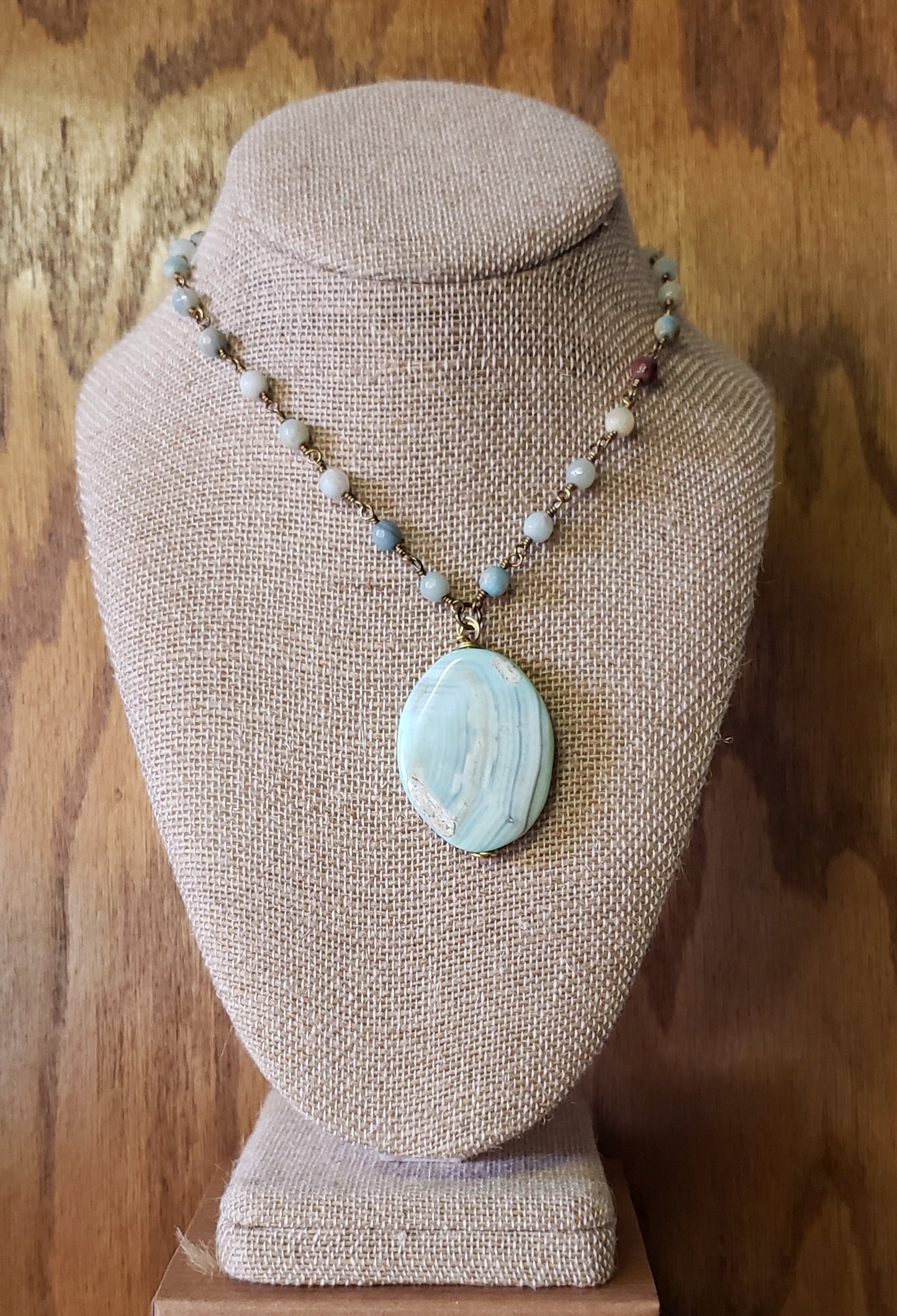 Necklace pendant with turquoise