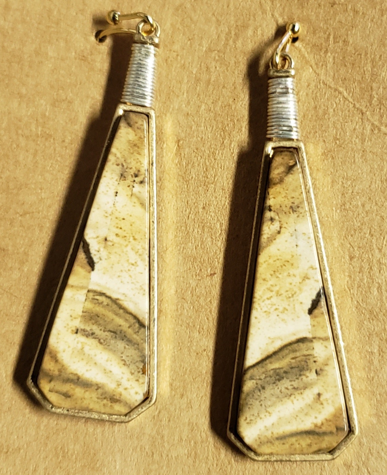 Pendant Stone Brown Stone Earrings