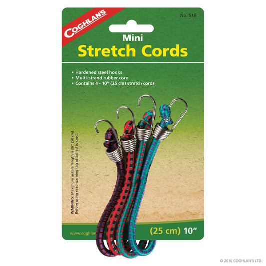 Coghlan's - 10" Mini Stretch Chords, Pack of 4