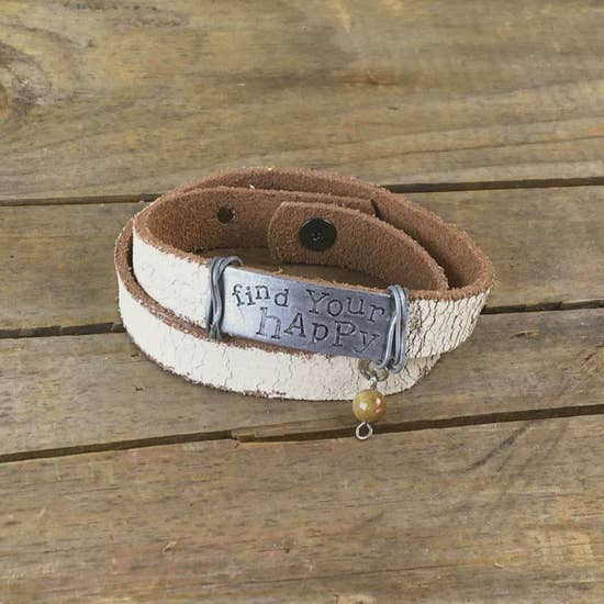 Find Your Happy Bracelet by Honey & Me Inc.