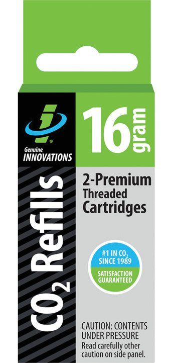 16 Gram Threaded CO2 Cartridges 2 Pack