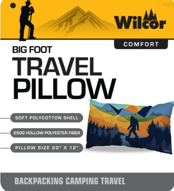 Wilcor - Bigfoot Travel Pillow 12x20