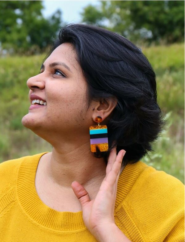 Fair Anita - Mod Resin Color Block Earrings