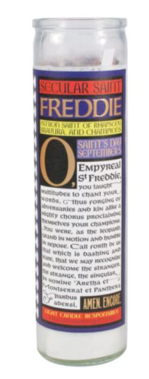 Unemployed Philosophers Guild - Freddie Mercury Secular Saint Candle