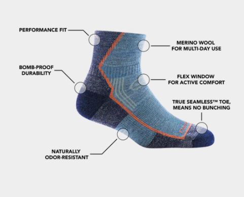 Darn Tough - Women's Hiker Quarter Midweight Sock
