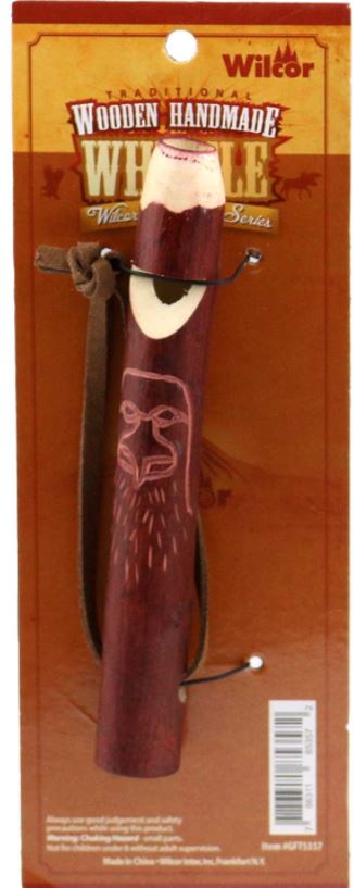 Wilcor - Wood Carved Whistle, Assorted