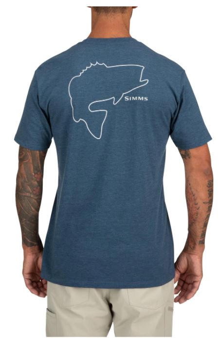 Simms - Men's Bass Outline T-Shirt