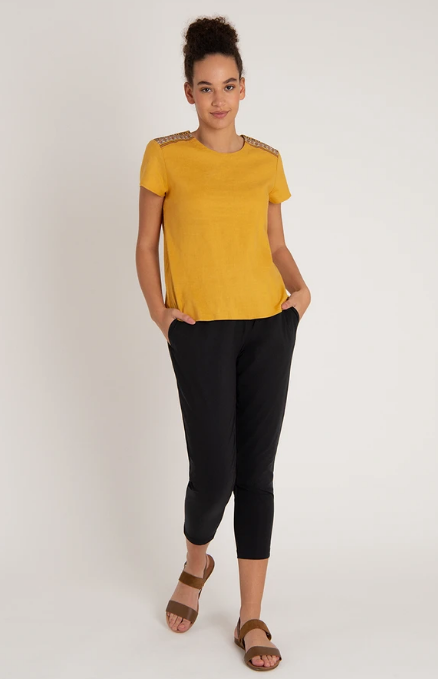 Sherpa - Kiran Embroiderered Hemp Top