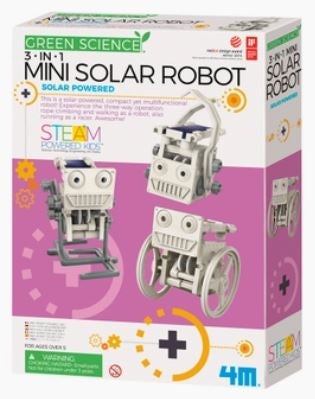 Toysmith - Mini Solar Robot 3-in-1 DIY STEM Science Project