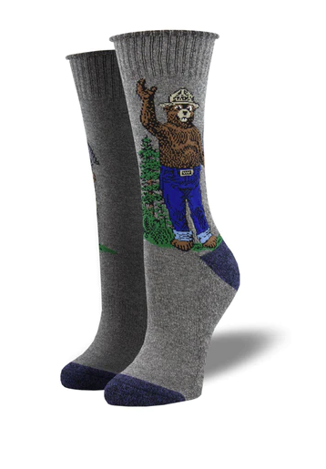 Socksmith: Hello Smokey Bear Socks - Outlands USA Recycled Cotton