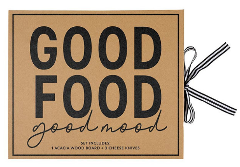 Santa Barbara Design Studio: Acacia Wood Cheese Board w/ Knives