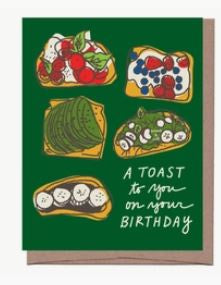 La Familia Green - Scratch & Sniff Toast Birthday Card