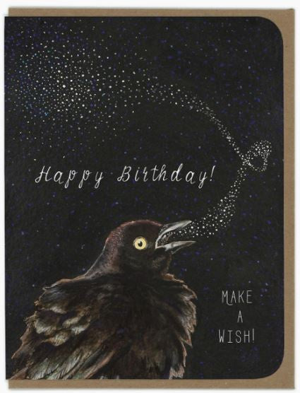 Amy Rose Moore Illustration - Birthday Blackbird Greeting Card
