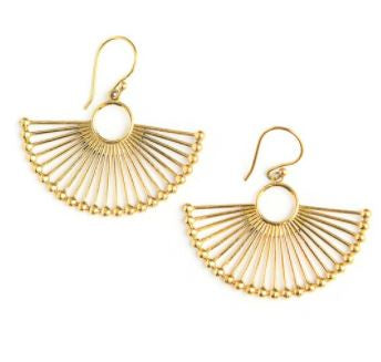 Fair Anita - Palm Leaf Fan Earrings