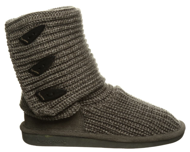 Bearpaw: Knit Tall Gray – BigBearGearNJ1
