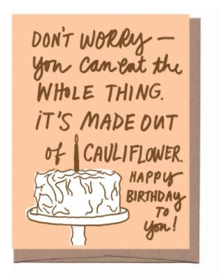 La Familia Green - Cauliflower Birthday Cake Card