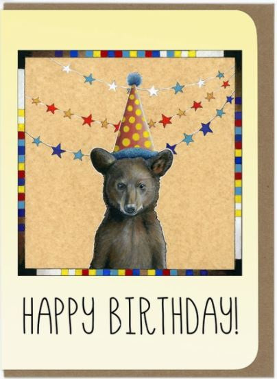 Amy Rose Moore Illustration - Birthday Bear Cub Card