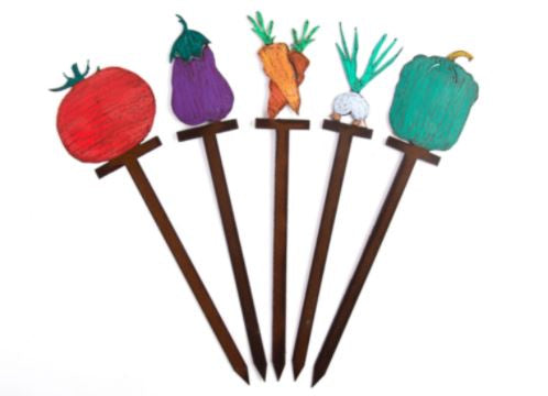 Whimsies - Gardening Stake Rustic Metal Signs