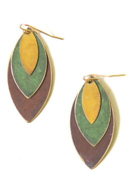 Fair Anita - Autumnal Tones Leaf Earrings