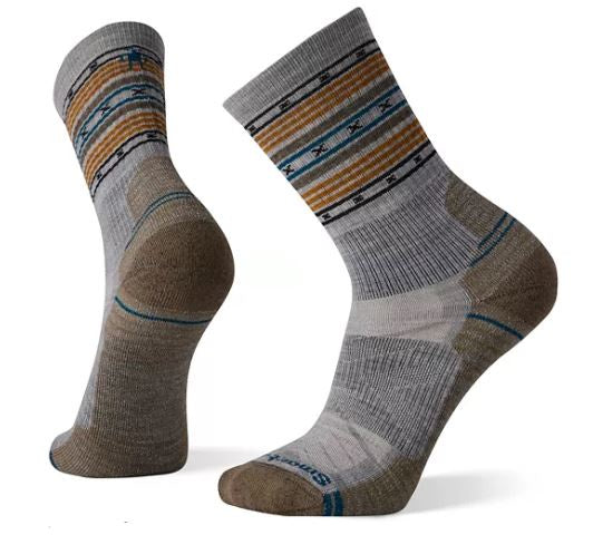 Smartwool - Hike Light Cushion Spiked Stripe Crew Socks