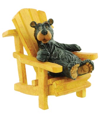 WILLIE BEAR IN ADIRONDACK CHAIR ASST