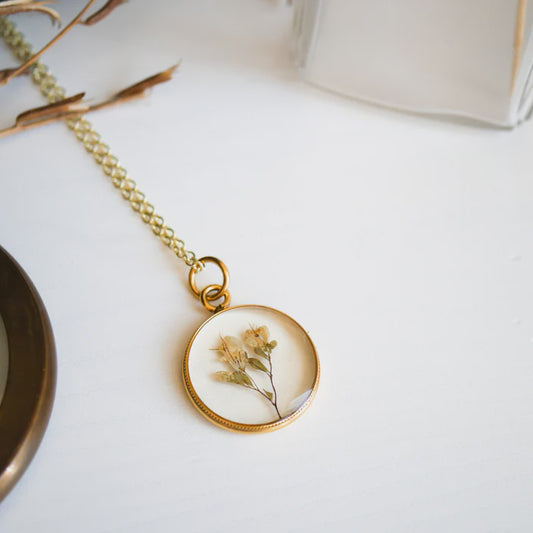 Seed & Soil Botanical Jewelry - Tiny Dried Bouquet Pendant