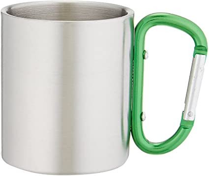 Stainless Steel Carabiner Coffee Mug - 10 oz.