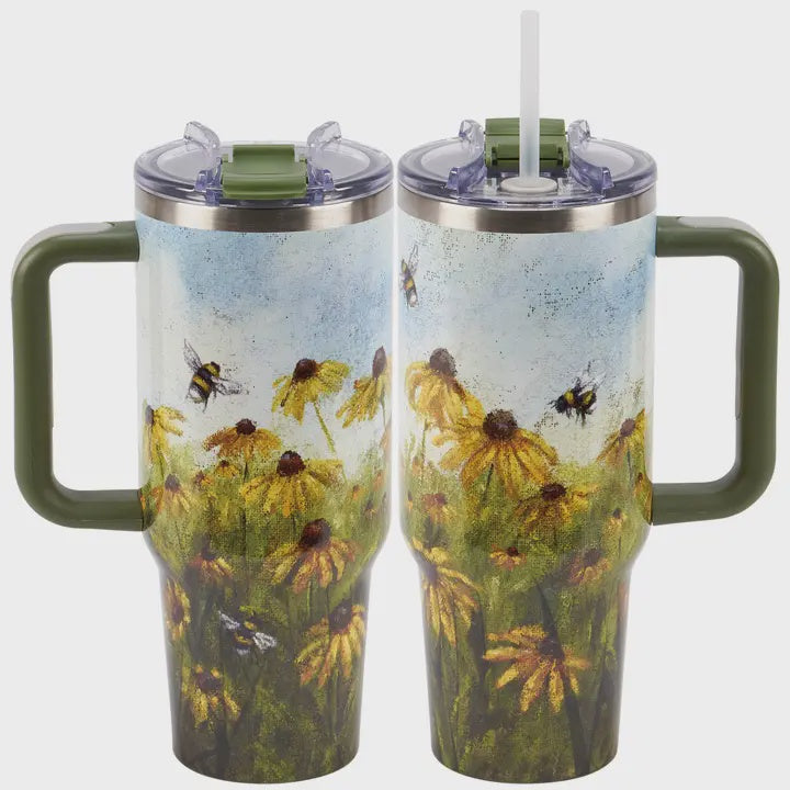 Primitives By Kathy - Black Eyed Susan Travel Mug