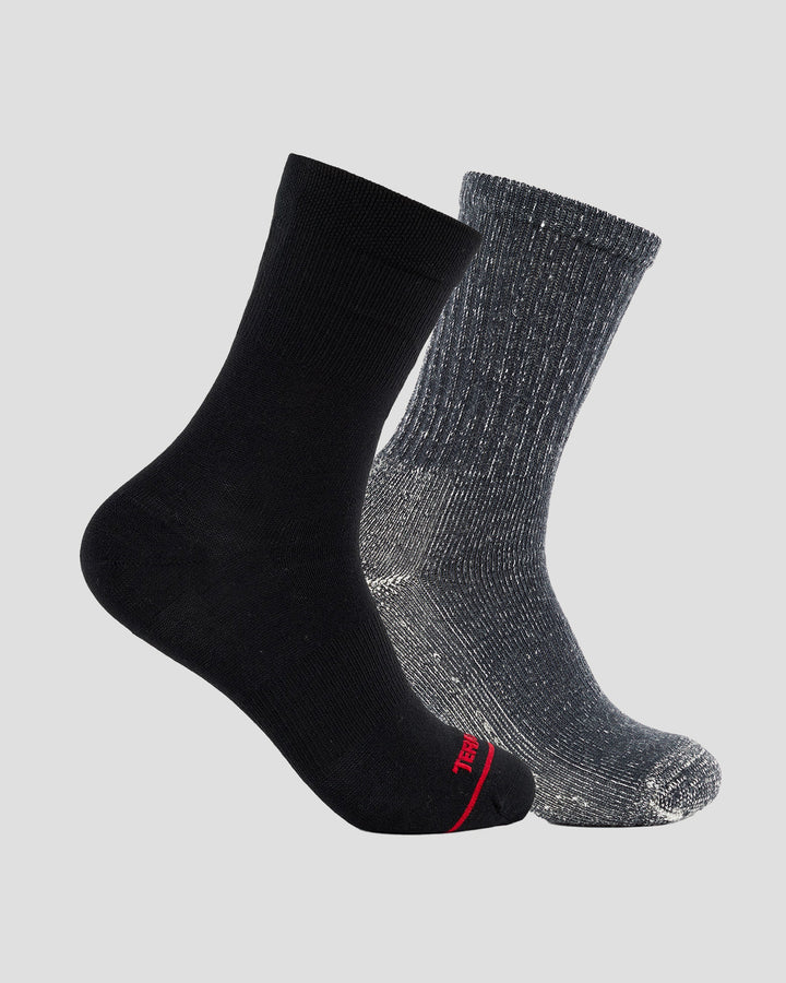 Terramar - Adult Multi-Weight Layerable Trail Sock Set (2 pair)