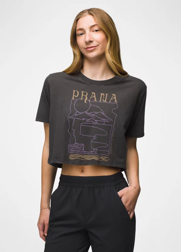 prAna - Women's Everyday Vintage-Washed Graphic Crop Tee