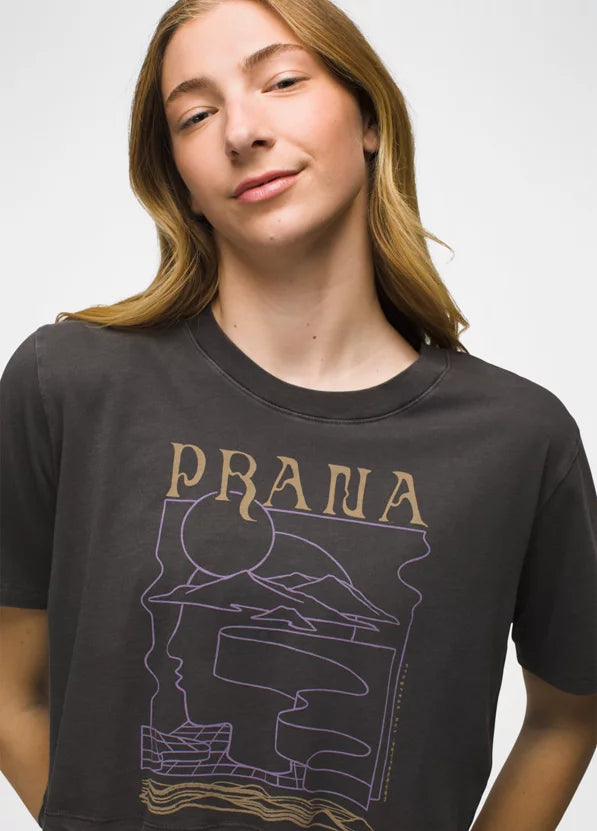 prAna - Women's Everyday Vintage-Washed Graphic Crop Tee