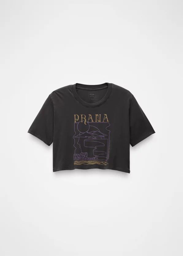 prAna - Women's Everyday Vintage-Washed Graphic Crop Tee