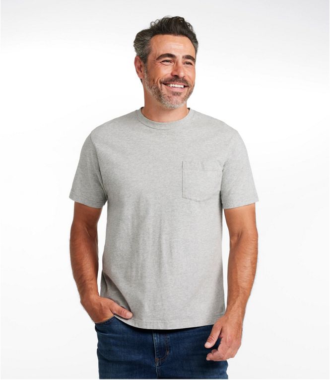 L.L. Bean - Men's Carefree Unshrinkable Pocket Tee