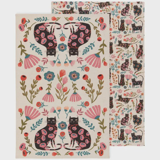 Danica Studio - Catbloom Dishtowels Set of 2