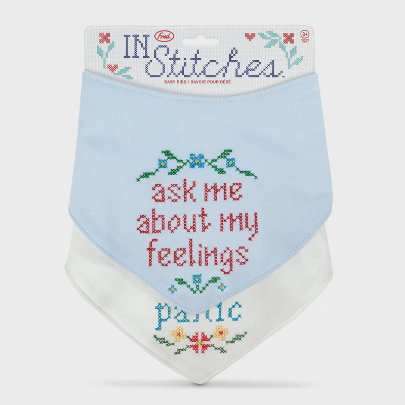 Fred - In Stitches Teething Bibs Set of 2