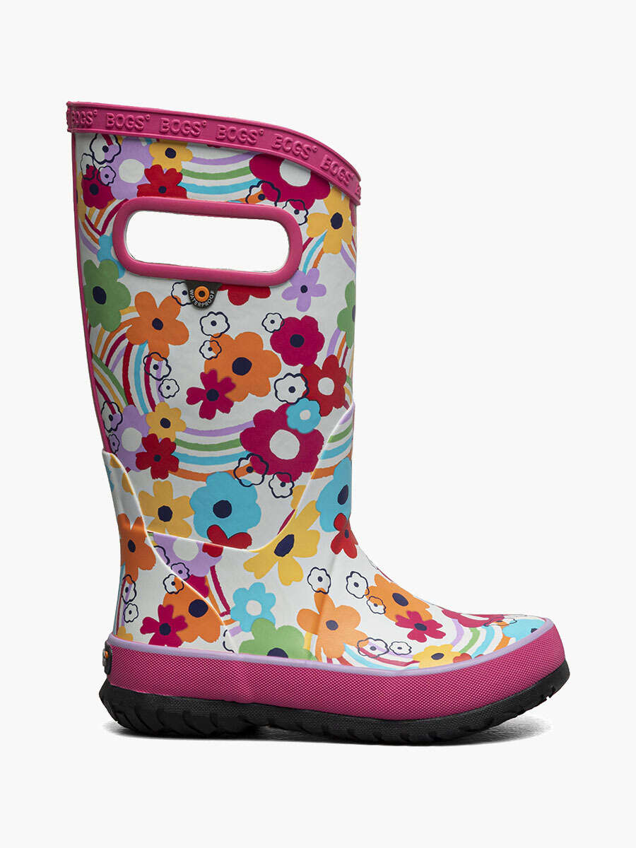 Bogs - Kid's Rainbow Flower Rainboot