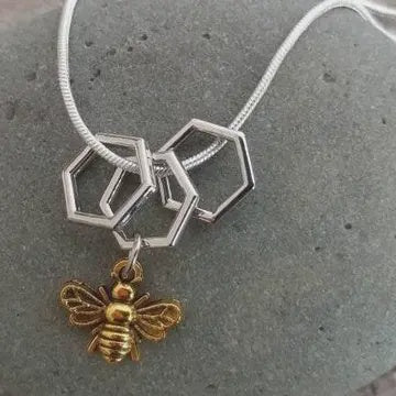 Piccadilly Pendants - Bee & Comb Necklace