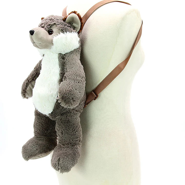 Comeco Inc - Grey Wolf Furry Backpack