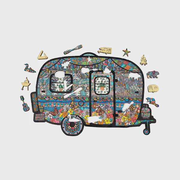 GSI - Retro Trailer Wood Puzzle